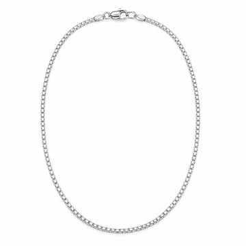 Silvme 925 Sterling Silver Box Chain, Approx. 6.11 g, for Women and Men