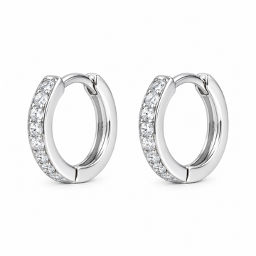 925 Sterling Silver Classic Solitaire Halo Stud Earrings