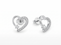 Heart & Star Stone-Set Stud Earrings, front product view