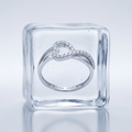 Silvme Heart Infinity 925 sterling silver ring for women set with cubic zirconia — close-up detail