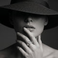 Silvme Geometric Triangle Bezel 925 sterling silver ring for women set with cubic zirconia — top view