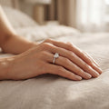 Silvme Polished Heart Signet 925 sterling silver ring for women set with cubic zirconia — studio detail shot