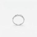 Silvme Sculptural Half-Eternity 925 sterling silver ring for women set with cubic zirconia — front view on white background