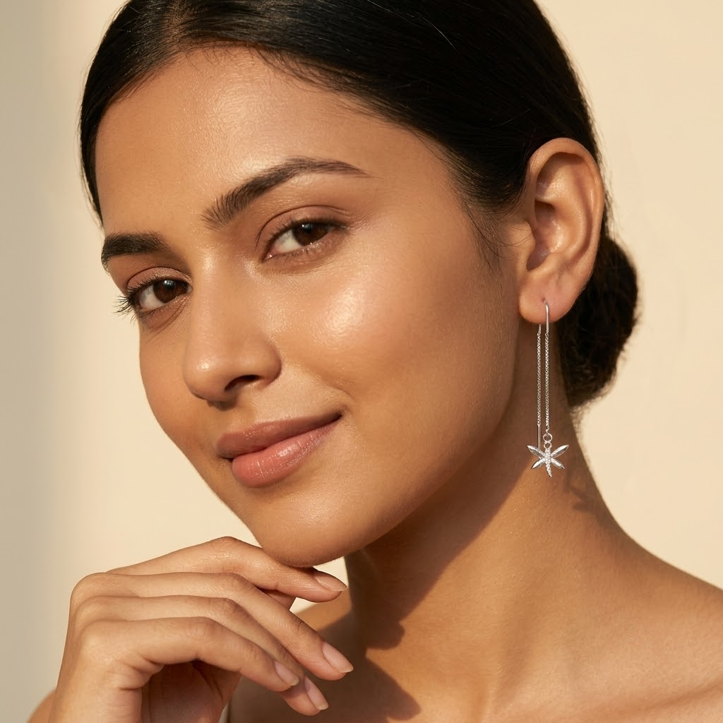 Dragonfly Charm Threader Earrings, additional product view 3