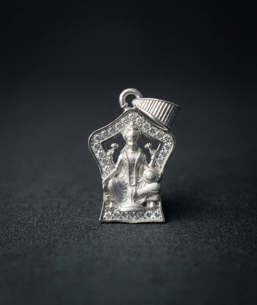 Silvme Devi Lakshmi 925 Silver Pendant — View 3