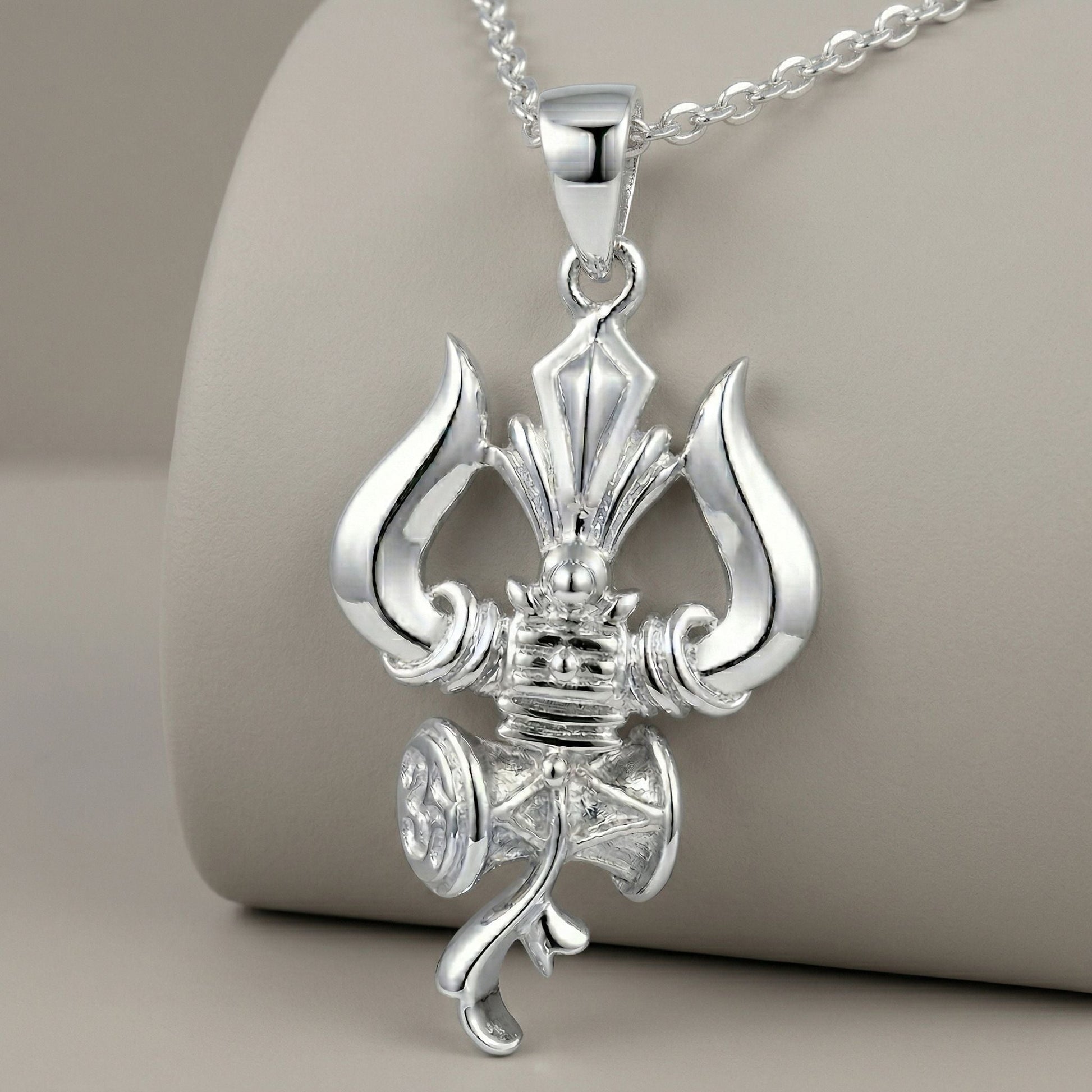 Silvme Trishul Pendant featuring 925 sterling silver 925 purity, 925 silver jewellery, refined silver accessory