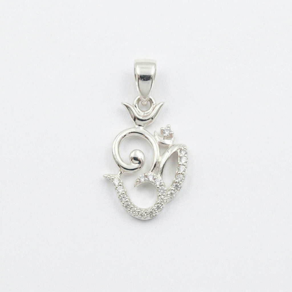 Silvme Pure 925 Sterling Silver OM Pendant for Women