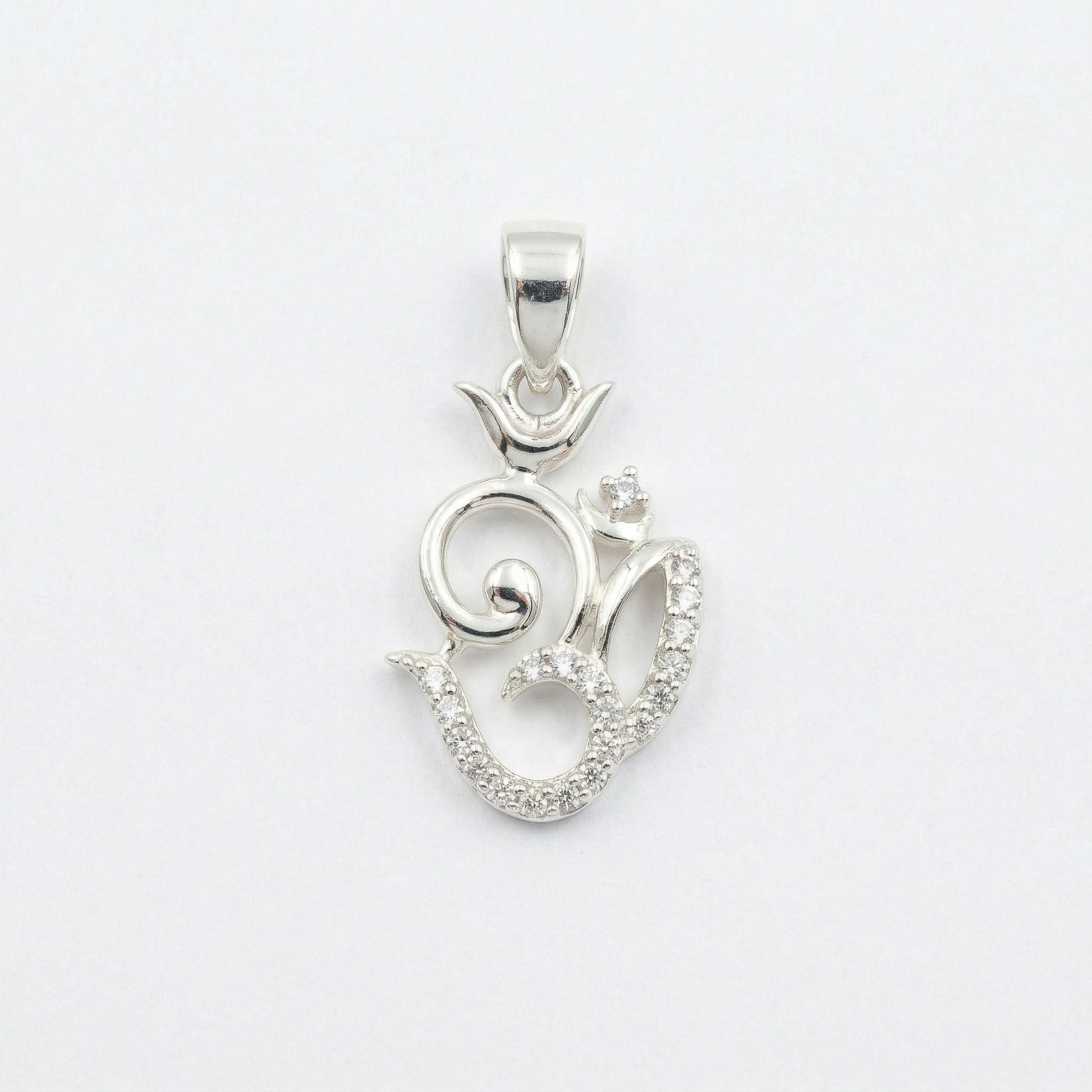Silvme OM Pendant in 925 sterling silver, jewellery for women, ideal as a Rakhi gift, refined silver accessory