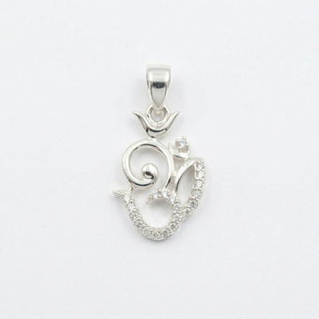 Silvme OM Pendant in 925 sterling silver, jewellery for women, ideal as a Rakhi gift, refined silver accessory