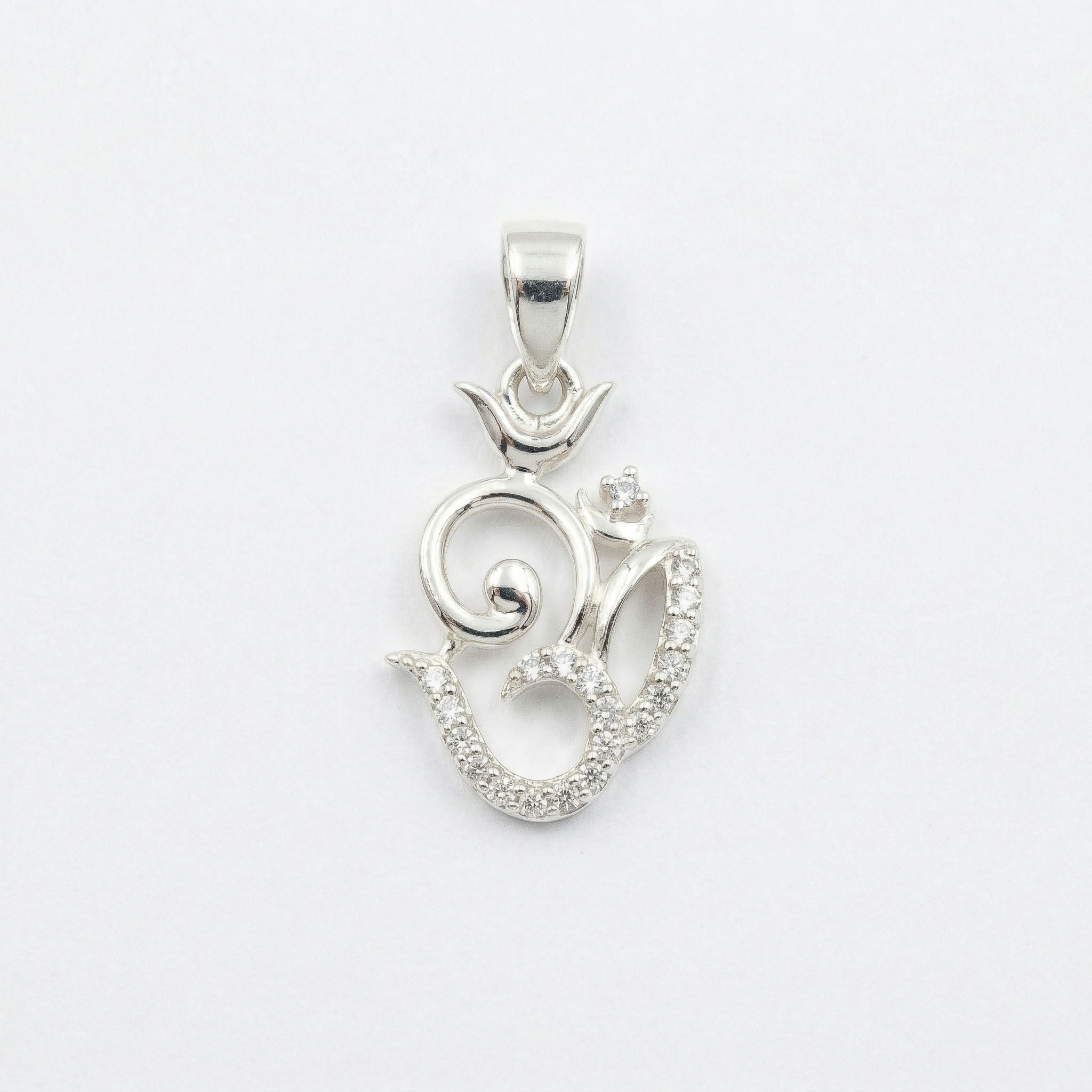 Silvme Pure 925 Sterling Silver OM Pendant for Women