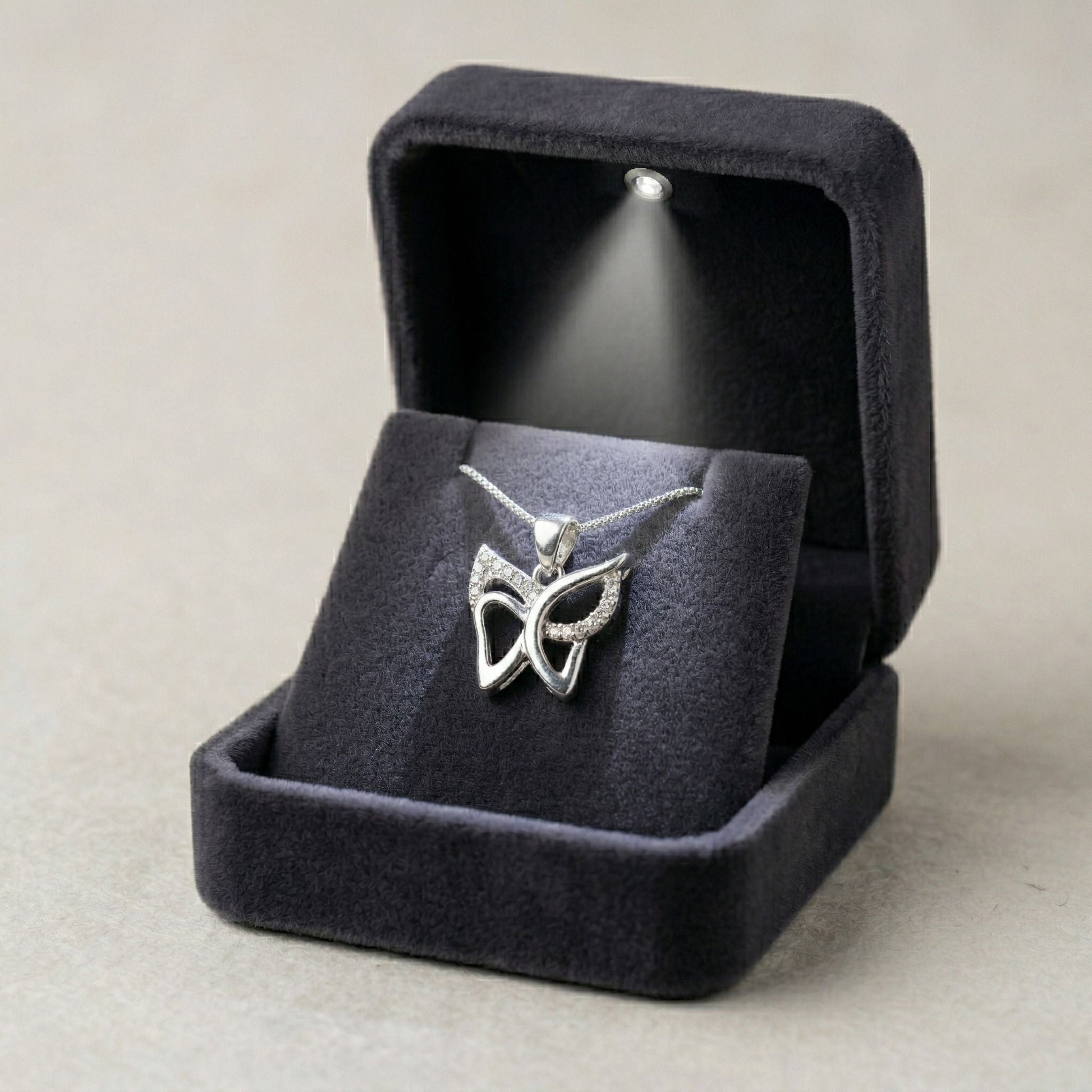 Silvme Butterfly Wings Pendant in 925 sterling silver, styled for party wear, refined silver accessory