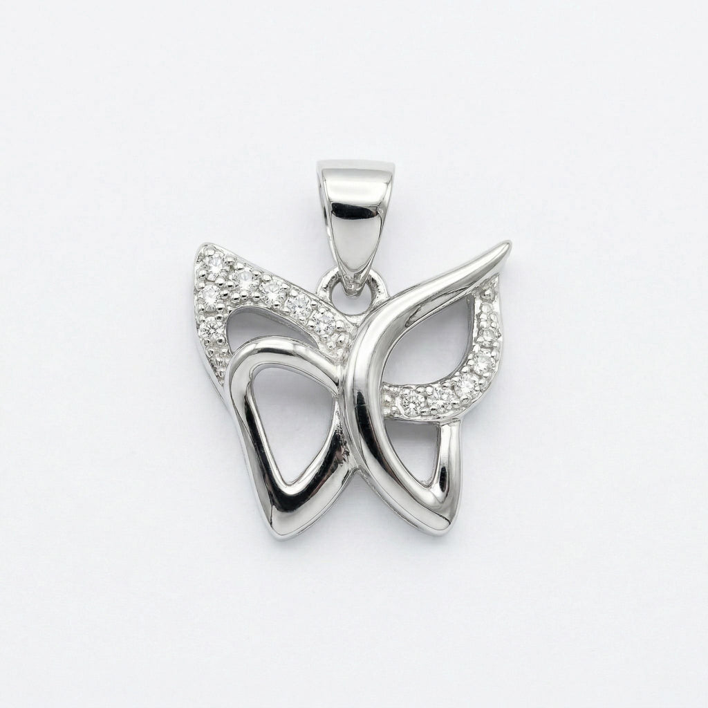 Silvme Pure 925 Sterling Silver Butterfly Wings Pendant for Women
