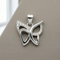 925 sterling silver 925 purity on the Silvme Butterfly Wings Pendant in 925 sterling silver, minimal modern styling, view 3