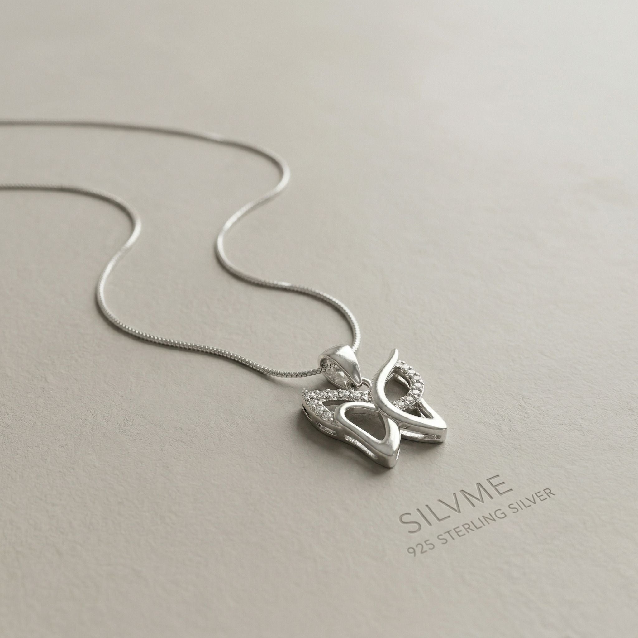Silvme Butterfly Wings 925 Silver Pendant — View 5