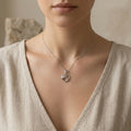 Detailed dolphin heart styling on the Silvme Dolphin Heart Pendant in polished 925 silver, a graceful gift for her