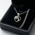 925 sterling silver 925 purity on the Silvme Dolphin Heart Pendant in 925 silver, refined silver accessory