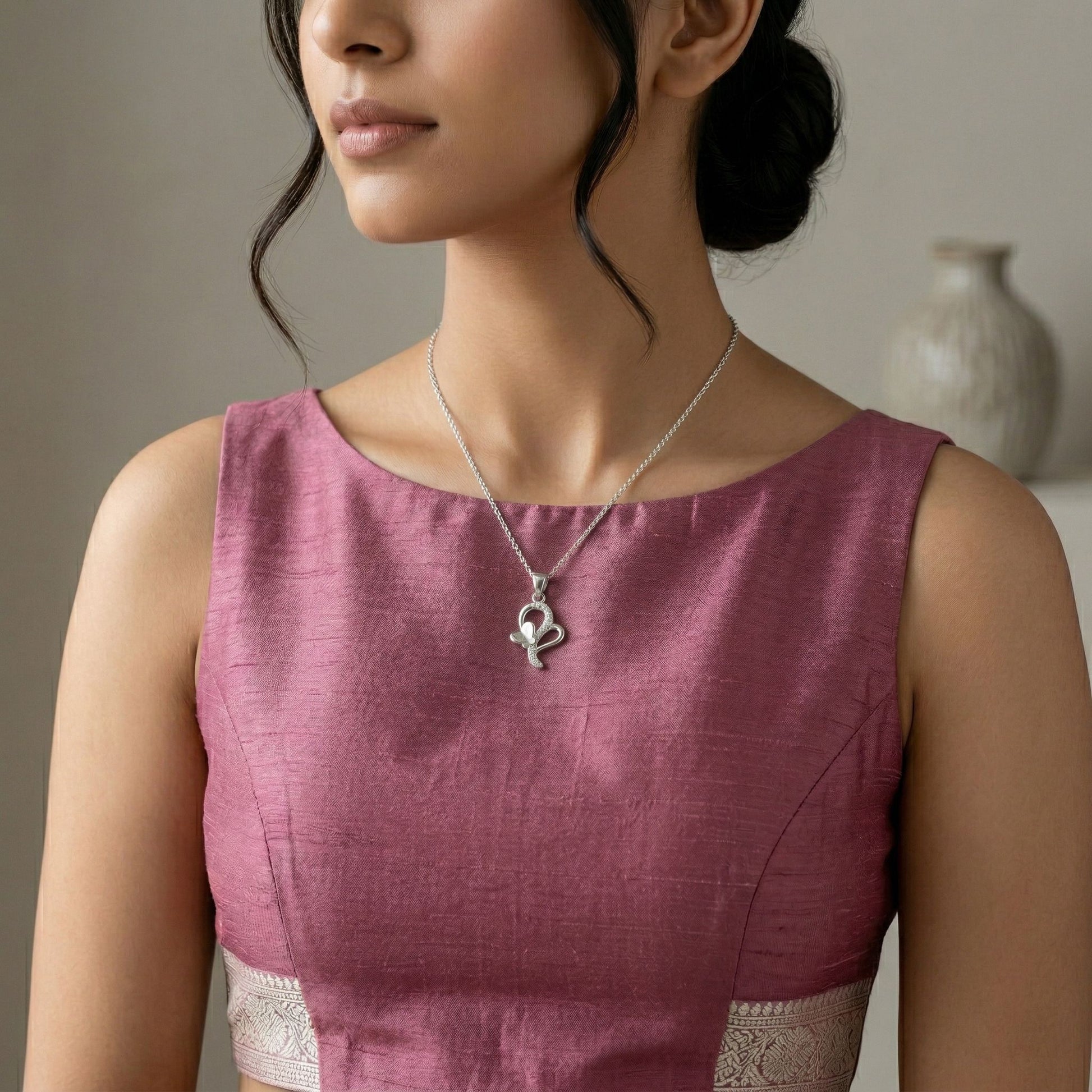 Silvme OM Pendant featuring 925 sterling silver 925 purity, 925 sterling silver jewellery, a gift-worthy silver piece