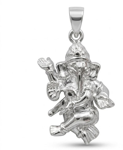 Silvme Pure 925 Sterling Silver Shri Ganesh Pendant for Women & Girls