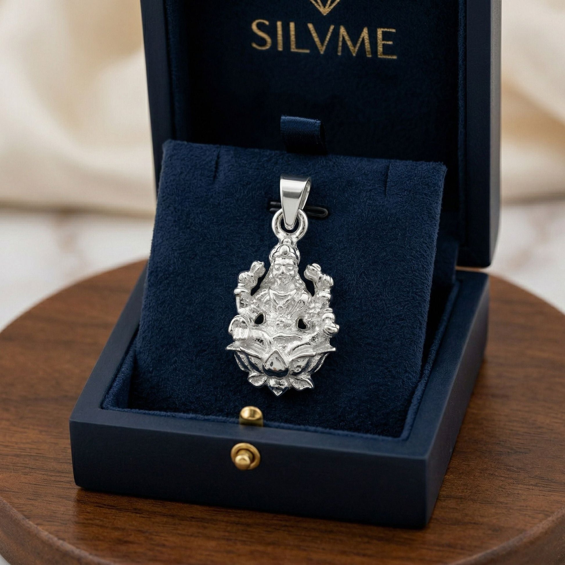 925 sterling silver Devi Lakshmi Pendant by Silvme with 925 sterling silver 925 purity for women, refined silver accessory