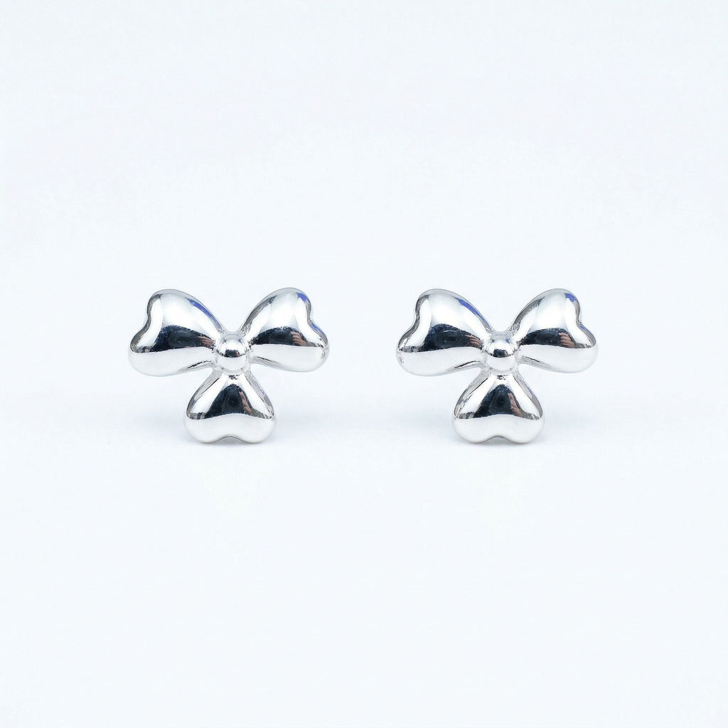 Silvme Pure 925 Sterling Silver Bow Heart Flower Stud Earrings for Women | Silvme 925 Sterling Silver