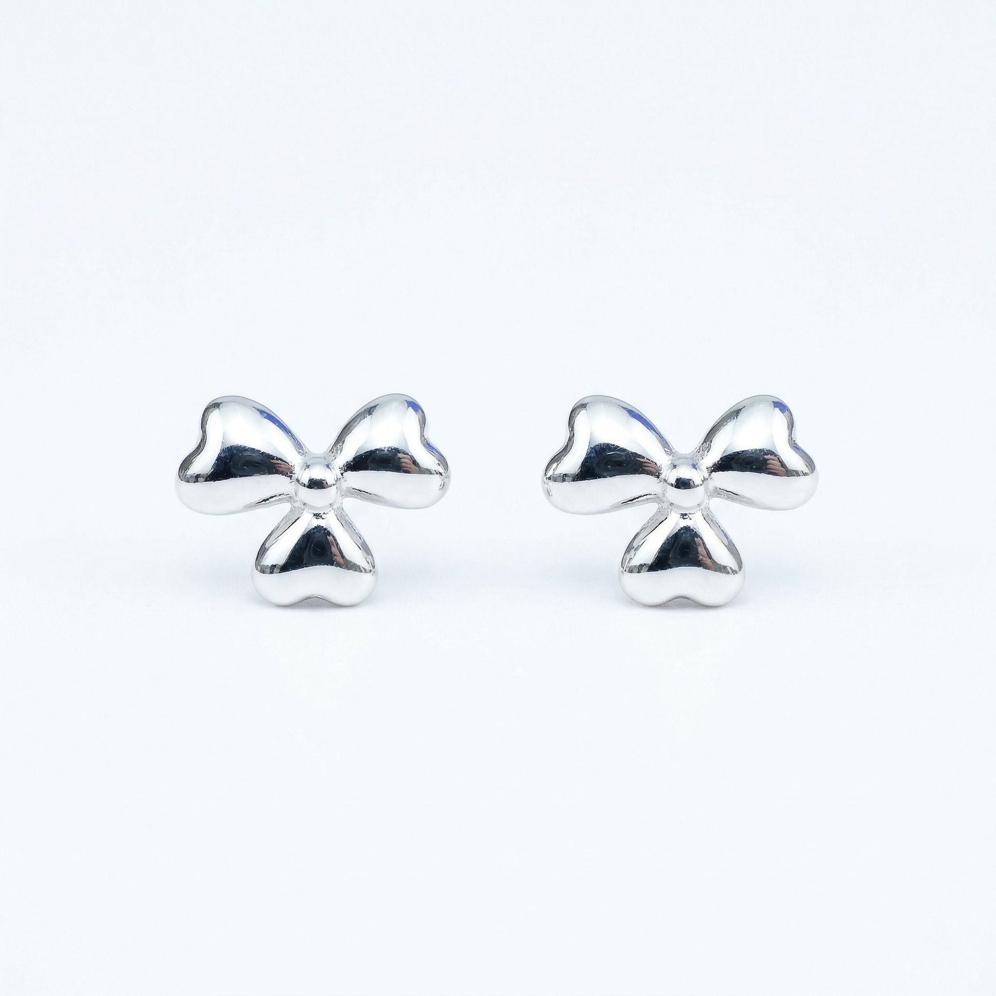 Bow Stone-Set Stud Earrings, front product view