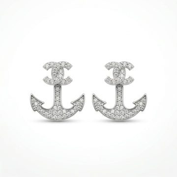 Anchor Dark-Stone Accent Stud Earrings, front product view