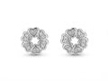 Silvme Pure 925 Silver Heart Circle CZ Stud Earrings for Women | Silvme 925 Sterling Silver