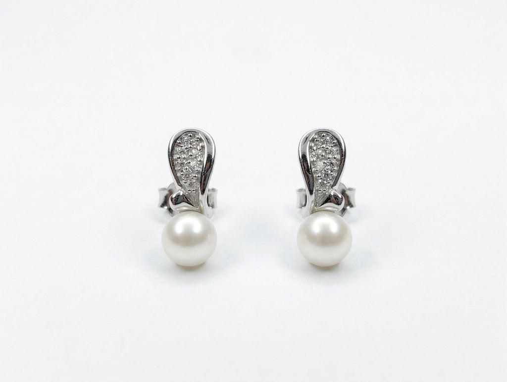 Silvme Pure 925 Sterling Silver Pearl Drop Earrings with Elegan Detailing for Women | Silvme 925 Sterling Silver
