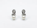 Pearl-Look Accent Drop Stud Earrings, front product view