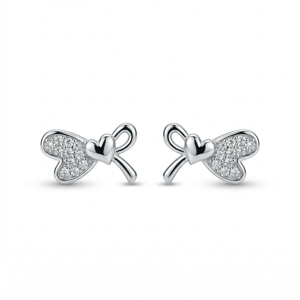 Silvme Pure 925 Sterling Silver Bow Design Heart with Elegant Detailing for Women | Silvme 925 Sterling Silver