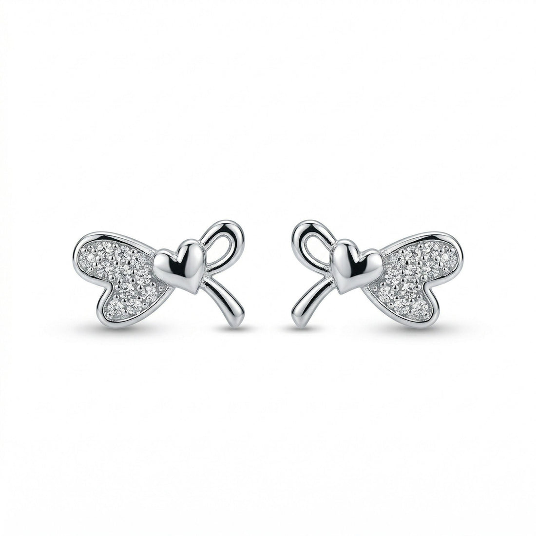 925 sterling silver Bow Design Heart with Elegant Detailing by Silvme, an elegant accessory for her