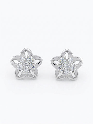Star Stone-Set Stud Earrings, front product view