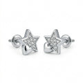 Star & Heart Stone-Set Stud Earrings, front product view