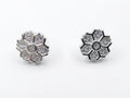 Silvme Pure 925 Sterling Silver Snowflake Floral Pavé CZ Stud Earrings | Silvme 925 Sterling Silver