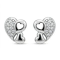 Silvme Pure 925 Sterling Silver Double Heart Earring for Women & Girls | Silvme 925 Sterling Silver