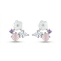 Silvme Pure 925 Silver Blossom Breeze Pastel-Cluster Stud Earrings for Women | Silvme 925 Sterling Silver