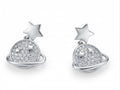 Silvme Pure 925 Sterling Silver Planet & Star Drop Earrings with CZ for Women | Silvme 925 Sterling Silver