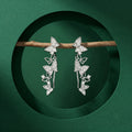 Stone-Set Butterfly Ear Crawler Climber Earrings, additional product view 8
