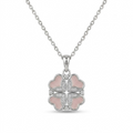 Silvme Clover Heart Pendant Necklace in 925 sterling silver, jewellery for women, a gift-worthy silver piece