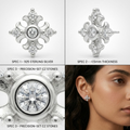 Ornate Floral Cross Stud Earrings, additional product view 4