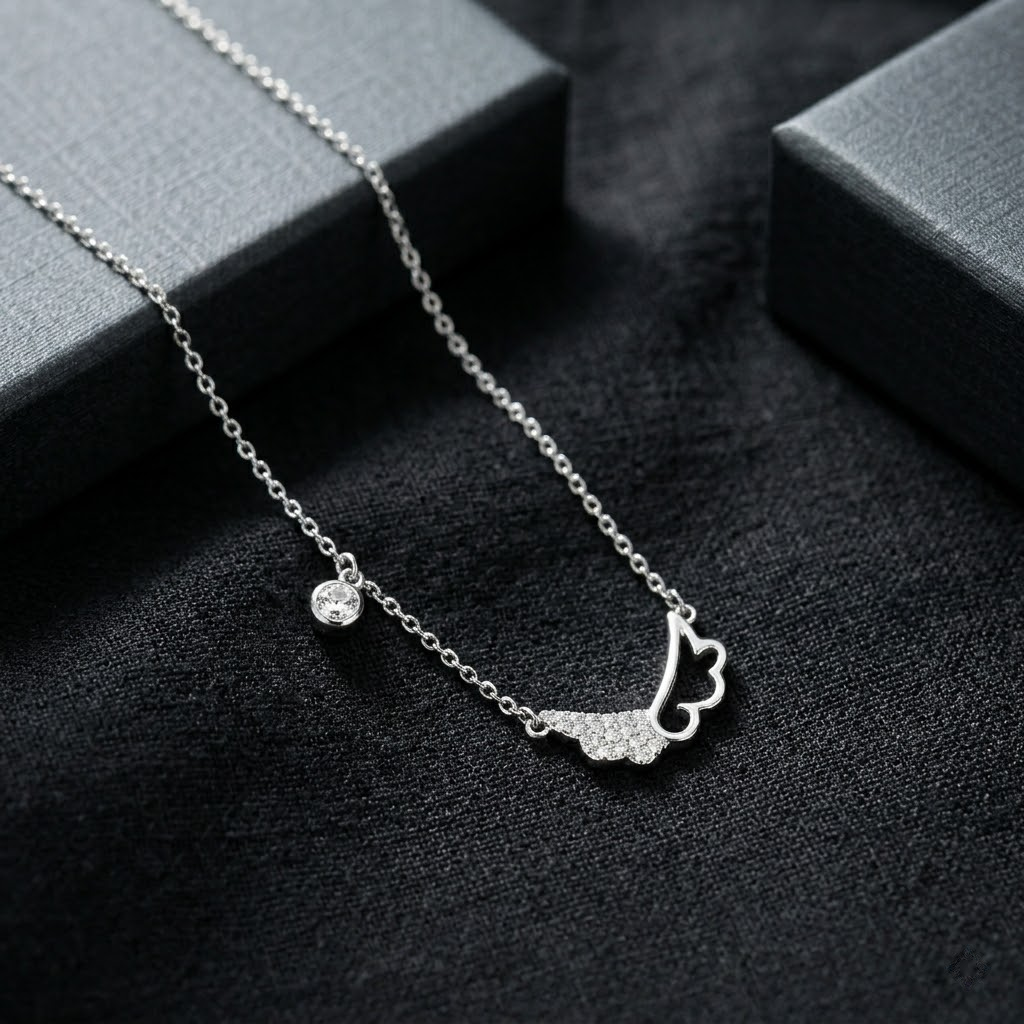 Silvme Sparkle Wing Pendant Necklace featuring 925 sterling silver 925 purity, 925 silver jewellery